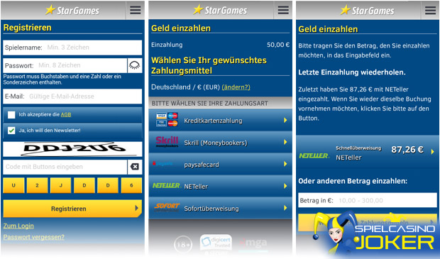 StarGames Handy Casino Anmeldung