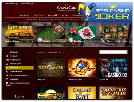 CasinoClub Webseite