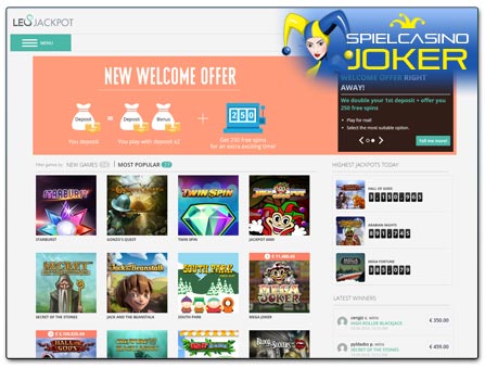 Leo Jackpot Casino Webseite